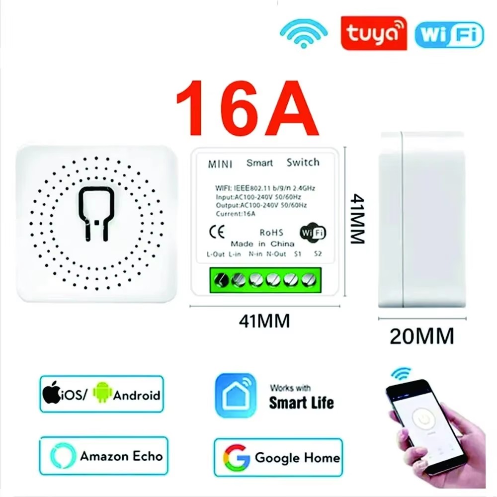 Diy Home Automation Controller - Tuya 16A WiFi Mini Smart Switch
