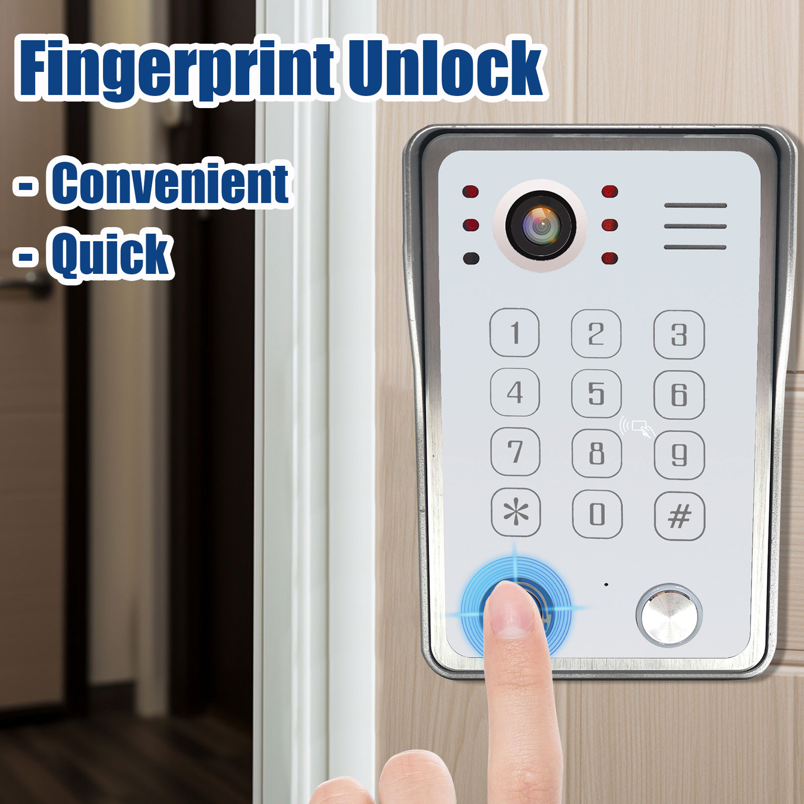 ANJIELO Fingerprint IC Card Pa - Smart Doorbell Wired 评论和价格