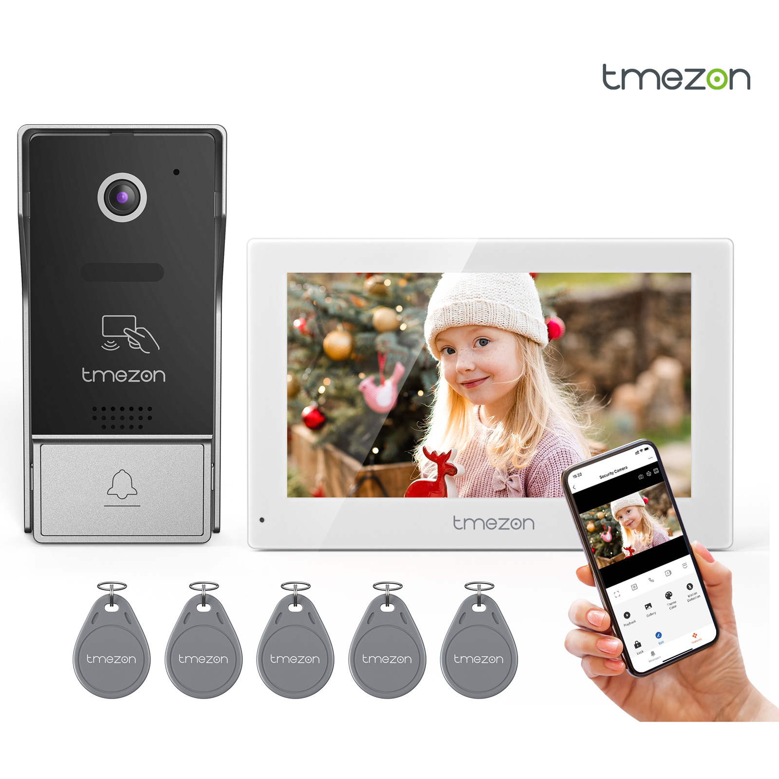 4 Wire TMEZON WiFi Video Inter - Smart Doorbell Wired 评论和价格