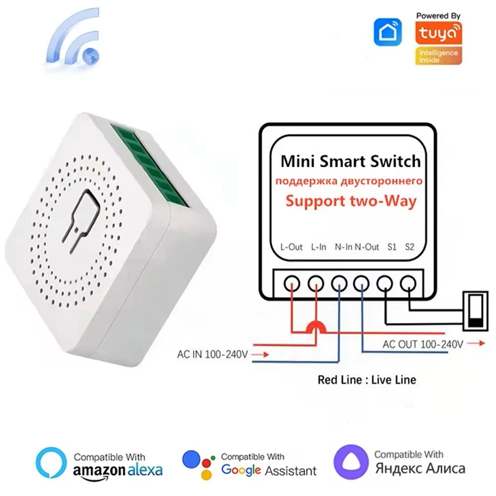 16A WiFi Smart Switch 2-Way DI - Diy Home Automation Controller 评论和价格